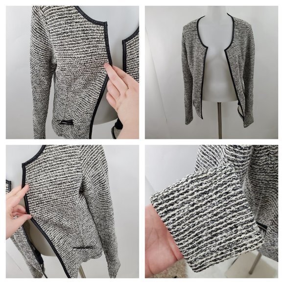 Maison Scotch Blazer 2 Sparkle Black Gray Metallic - Picture 2 of 4